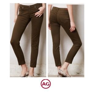 AG Army Green The Stevie Slim Straight Ankle Jeans